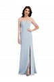 Long Light Sky Blue Sleeveless Trumpet Low Back Bridesmaid Dress / Evening Dress Canberra