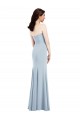 Long Light Sky Blue Sleeveless Trumpet Low Back Bridesmaid Dress / Evening Dress Canberra