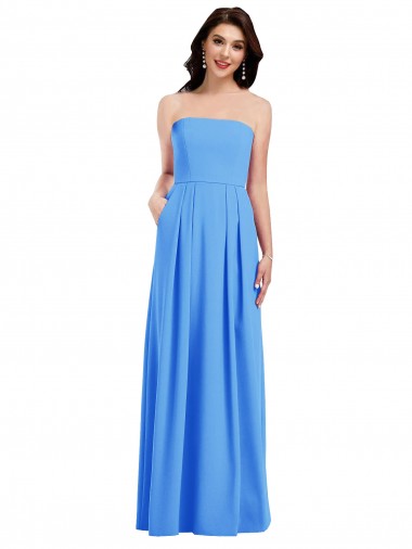 Long Peacock Blue Sleeveless Trumpet Low Back Semi Formal Evening Dress / Prom Dress / Bridesmaid Dress Canberra