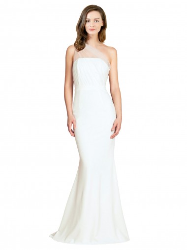 Sweep Train Ivory Sleeveless Mermaid Formal Evening Gown / Bridesmaid Dress Canberra