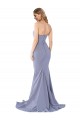 Long Smoke Blue Sleeveless Mermaid Low Back Formal Evening Gown / Prom Dress / Bridesmaid Dress Canberra