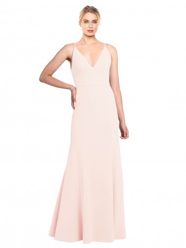 Long Pink Sleeveless A-Line V-Back Formal Evening Gown / Prom Dress / Bridesmaid Dress Canberra