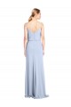 Long Light Sky Blue Sleeveless Sheath V-Back Formal Dress / Bridesmaid Dress Canberra