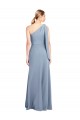 Long Smoke Blue Flutter Sleeves Sheath Formal Dress / Bridesmaid Dress Canberra