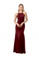 Long Burgundy Gold Sleeveless Mermaid Open Back Formal Evening Gown / Prom Dress / Bridesmaid Dress Canberra