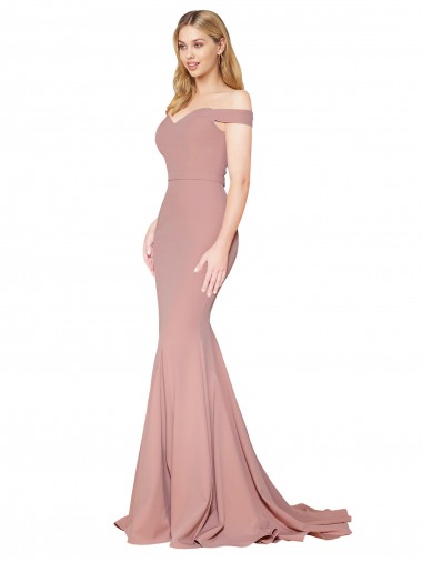 Sweep Train Dusty Pink Sleeveless Mermaid Formal Evening Gown / Prom Dress / Bridesmaid Dress Canberra