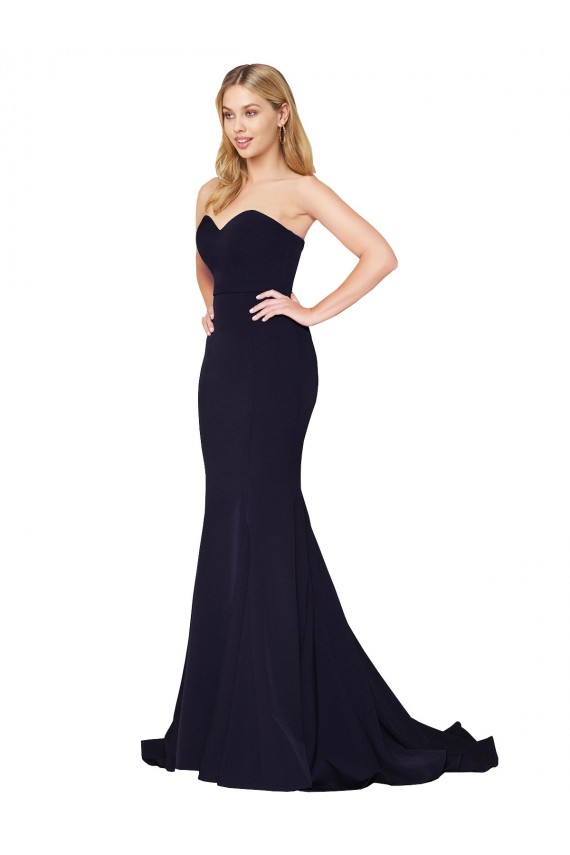 Sweep Train Dark Navy Sleeveless Mermaid Formal Evening Gown / Prom Dress / Bridesmaid Dress Canberra