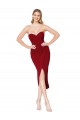 Knee Length Burgundy Sleeveless Mermaid High Low Evening Gown / Prom Dress / Bridesmaid Dress Canberra