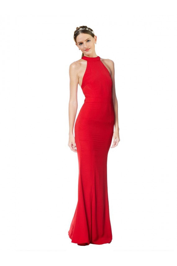 Long Red Sleeveless Mermaid Prom Dress / Bridesmaid Dress Canberra