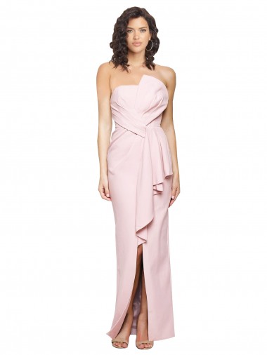 Long Pink Sleeveless Sheath Low Back Formal Evening Gown / Prom Dress / Bridesmaid Dress Canberra