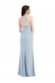 Long Light Sky Blue Sleeveless A-Line Open Back Formal Evening Gown / Prom Dress / Bridesmaid Dress Canberra