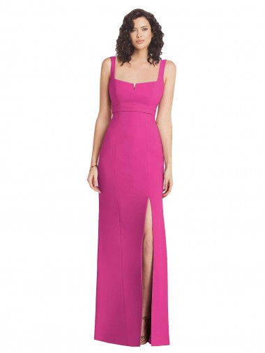 Long Fuchsia Sleeveless Trumpet Low Back Semi Formal Evening Dress / Prom Dress / Bridesmaid Dress Canberra