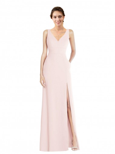 Long Pink Sleeveless A-Line Low Back Black Tie Evening Gown / Prom Dress / Bridesmaid Dress Canberra