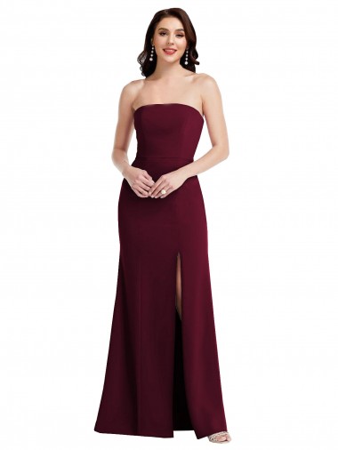 Long Burgundy Gold Sleeveless Trumpet Semi Formal Evening Dress / Prom Dress / Bridesmaid Dress Canberra