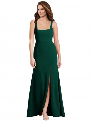 Long Midnight Green Sleeveless Trumpet Semi Formal Evening Dress / Prom Dress / Bridesmaid Dress Canberra