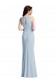 Long Light Sky Blue Sleeveless Trumpet High Slit Formal Dress / Bridesmaid Dress Canberra