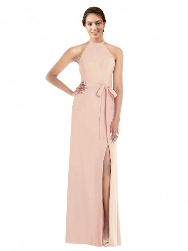 Long Nude Sleeveless Trumpet Open Back Formal Evening Gown / Prom Dress / Bridesmaid Dress Canberra