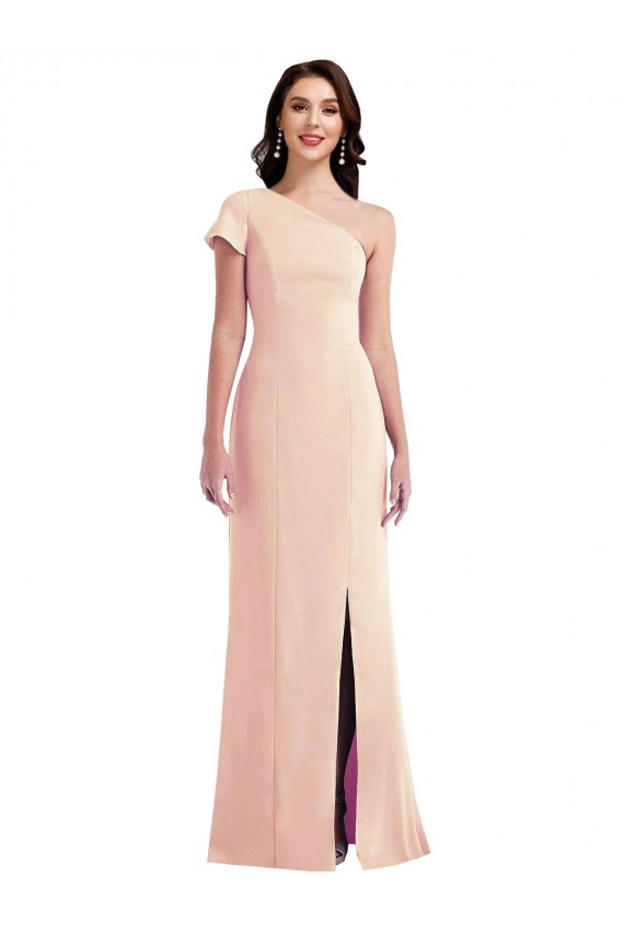 Long Nude Cap Sleeves Trumpet Formal Evening Gown / Prom Dress / Bridesmaid Dress Canberra