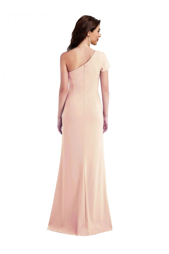 Long Nude Cap Sleeves Trumpet Formal Evening Gown / Prom Dress / Bridesmaid Dress Canberra