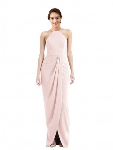 Long Pink Sleeveless Trumpet Semi Formal Evening Dress / Prom Dress / Bridesmaid Dress Canberra