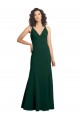 Long Midnight Green Sleeveless A-Line V-Back Formal Dress / Bridesmaid Dress Canberra