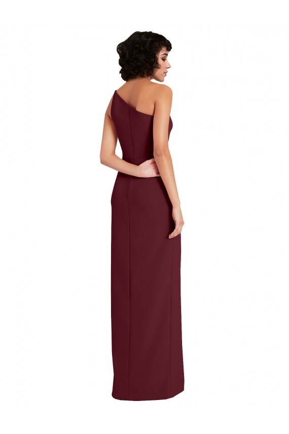 Long Burgundy Gold Sleeveless Sheath Daring Slit Formal Evening Gown / Prom Dress / Bridesmaid Dress Canberra