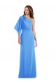 Long Peacock Blue Bell Sleeves Trumpet Semi Formal Evening Dress / Prom Dress / Bridesmaid Dress Canberra