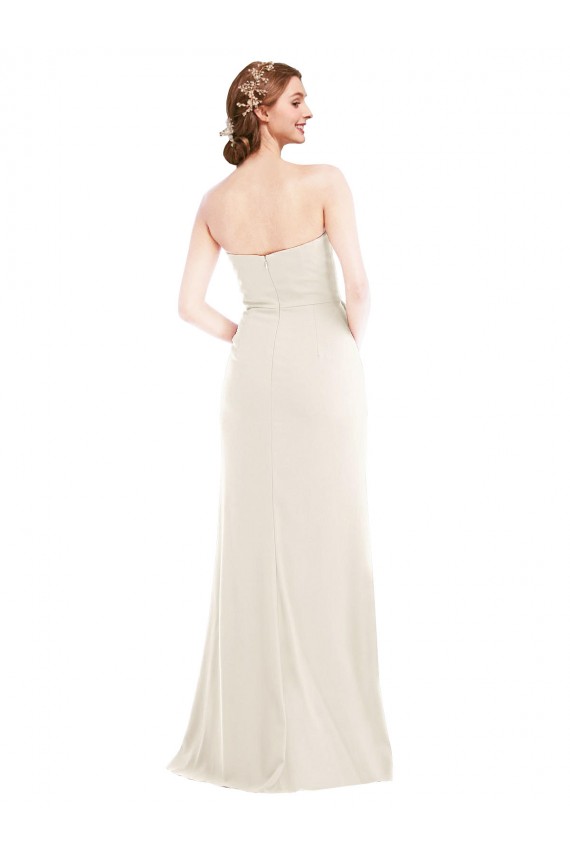 Long Ivory Sleeveless Trumpet Semi Formal Evening Dress / Prom Dress / Bridesmaid Dress Canberra