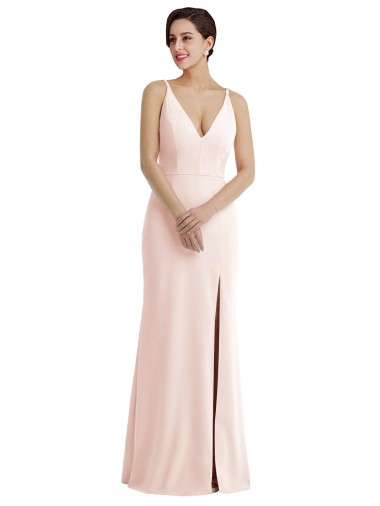 Long Pink Sleeveless Trumpet V-Back Formal Evening Gown / Prom Dress / Bridesmaid Dress Canberra