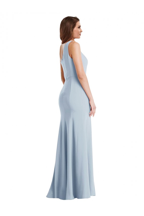 Long Light Sky Blue Sleeveless Trumpet Formal Evening Gown / Prom Dress / Bridesmaid Dress Canberra