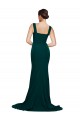 Sweep Train Midnight Green Sleeveless Sheath Semi Formal Evening Dress / Prom Dress / Bridesmaid Dress Canberra