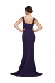 Sweep Train Dark Navy Sleeveless Sheath Semi Formal Evening Dress / Prom Dress / Bridesmaid Dress Canberra