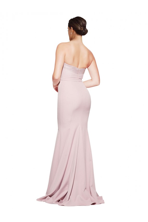 Sweep Train Mauve Sleeveless Sheath Low Back Formal Evening Gown / Prom Dress / Bridesmaid Dress Canberra