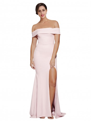 Sweep Train Pink Sleeveless Sheath Low Back Formal Evening Gown / Prom Dress / Bridesmaid Dress Canberra