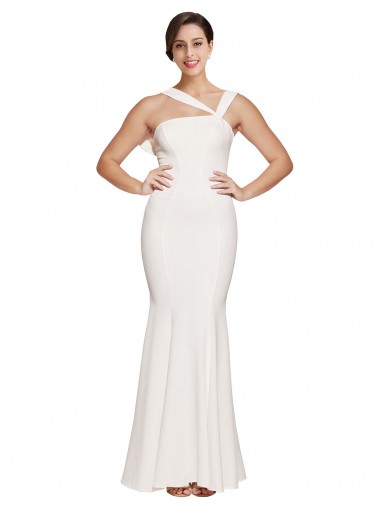 Long Ivory Sleeveless Sheath Low Back Formal Evening Gown / Prom Dress / Bridesmaid Dress Canberra