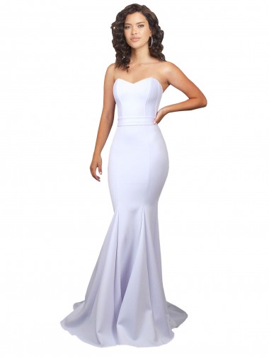 Long White Sleeveless Mermaid Beach Wedding Dresses Canberra