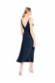 Midi Length Dark Navy Sleeveless A-Line V-Back Formal Evening Gown / Prom Dress / Bridesmaid Dress Canberra