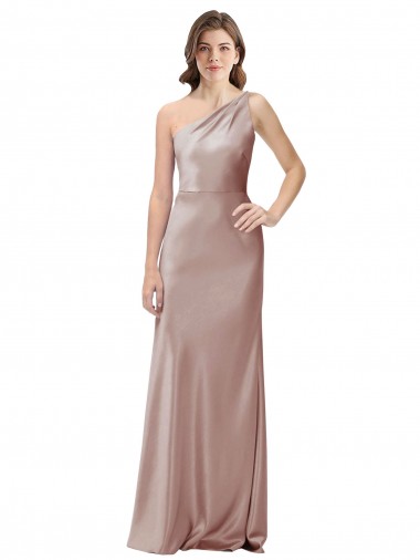 Long Dusty Pink Sleeveless Sheath Open Back Formal Evening Gown / Prom Dress / Bridesmaid Dress Canberra