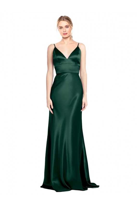 Long Hunter Sleeveless Sheath V-Back Formal Evening Gown / Prom Dress / Bridesmaid Dress Canberra