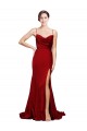 Sweep Train Burgundy Sleeveless Sheath Open Back Black Tie Evening Gown / Prom Dress / Bridesmaid Dress Canberra