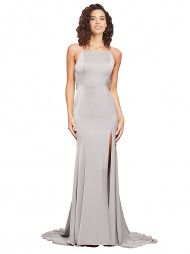 Sweep Train Sleeveless A-Line Low Back Formal Evening Gown / Prom Dress / Bridesmaid Dress Canberra