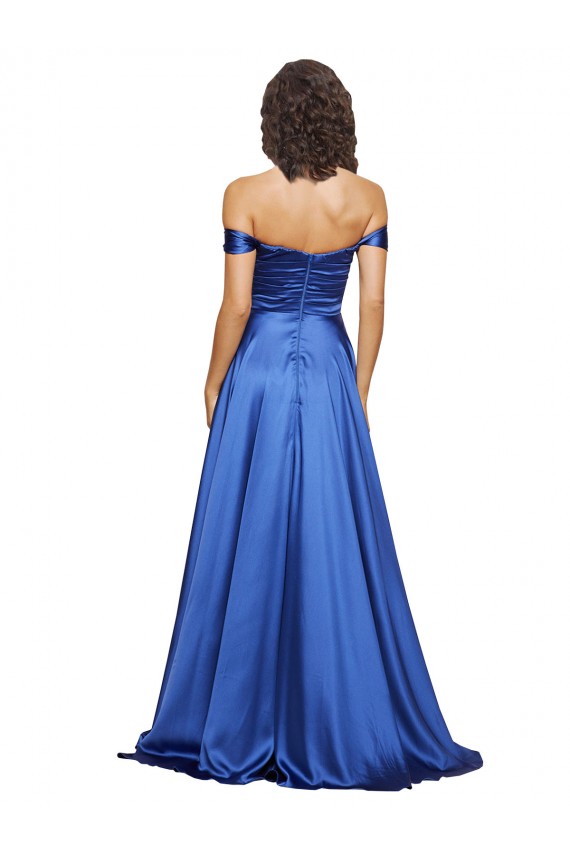 Sweep Train Royal Blue Sleeveless A-Line Formal Evening Gown / Prom Dress / Bridesmaid Dress Canberra