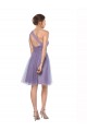 Long Watermelon Sleeveless A-Line Tulle Bridesmaid Dress Canberra