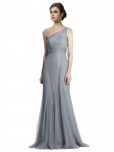 Long Slate Grey Sleeveless Mermaid Bridesmaid Dress Canberra