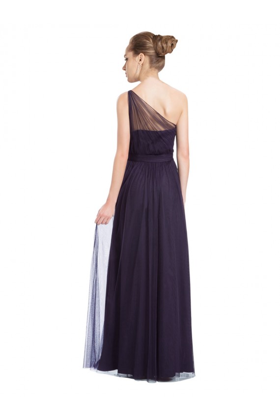 Long Black Sleeveless A-Line Tulle Bridesmaid Dress Canberra