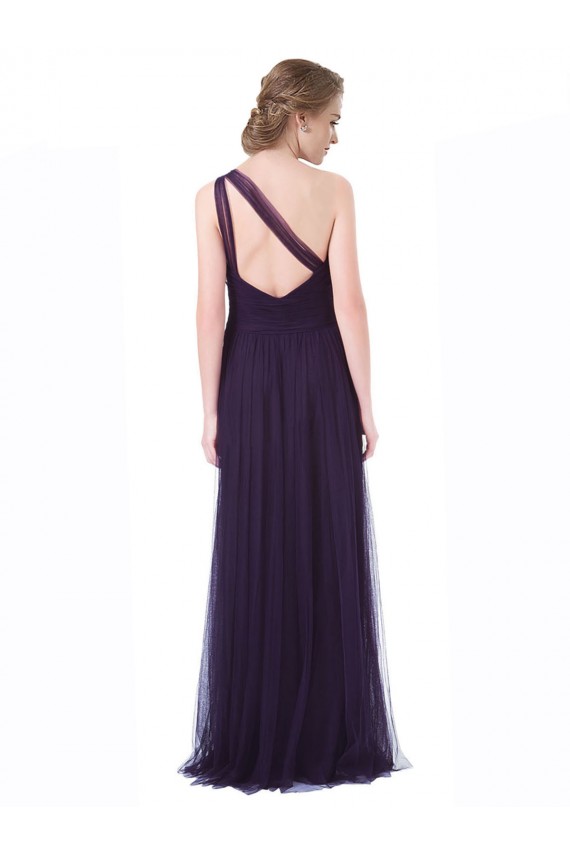 Long Plum Sleeveless A-Line Bridesmaid Dress Canberra