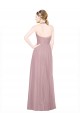 Long Sleeveless A-Line Low Back Tulle Bridesmaid Gown Canberra