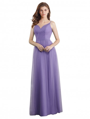 Long Sleeveless A-Line V-Back Formal Dress / Bridesmaid Dress Canberra