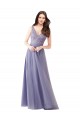 Long Sleeveless A-Line V-Back Tulle & Lace Formal Dress / Bridesmaid Dress Canberra