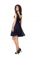 Knee Length Dark Navy Sleeveless A-Line V-Back Bridesmaid Dress Canberra